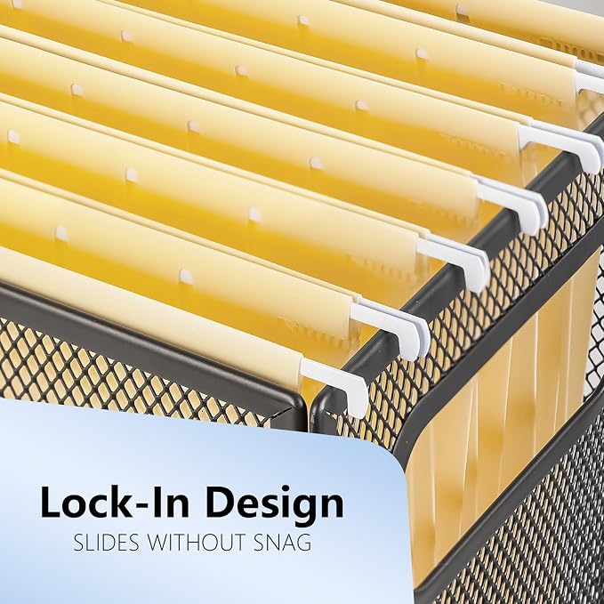 Plastic Hanging File Folders, 36 Pack Manila Hanging Folders，Letter Size with 1/5-Cut Tabs, Strong for Bulk Files, Documents and Paper, Office & Home Filing