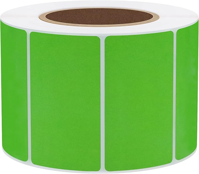 Hybsk 2.25x1.25 inch Color Direct Thermal Labels for Shipping, Barcodes, Address, Compatible with Rollo Label Printer & Zebra Desktop Printers (2.25"x1.25",Green)