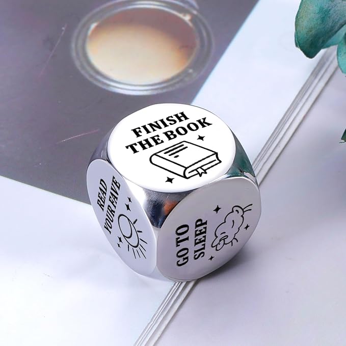 Book Lovers Gifts Reading Decision Dice, Funny Bookish Gift for Women Men Stocking Stuffer Gifts for Women Men Her Him Readers Reading Friends Bookish Bookworm Books Nerd Librarian, Book Club Gift