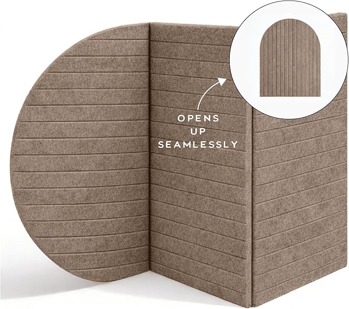 Orelle Fluted Arch Felt Bulletin Board (Mocha, 23 x 31)
