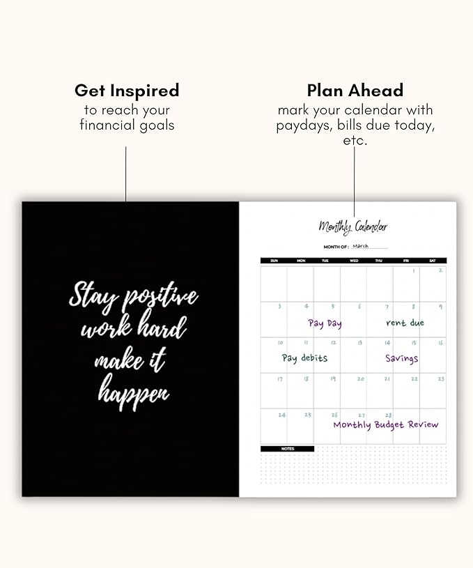 Lamare Budget Planner and Monthly Bill Organizer – Financial Planner with Expense Tracker Notebook, Debt Tracker & Budget Journal