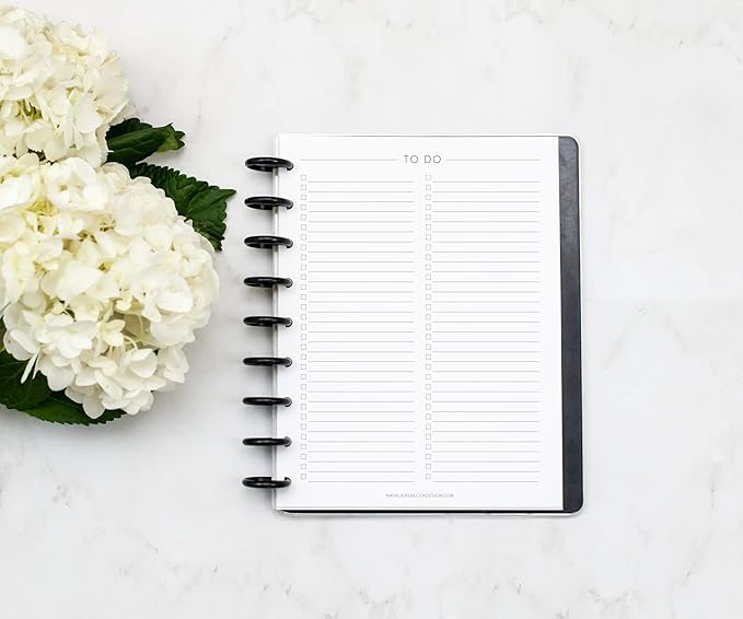 BetterNote To Do List Refill Pages for Disc Notebooks, Fits Levenger Circa, Happy Planner, Staples Arc, TUL, Talia (9-Disc, 7"x9.25", Classic- 25 Sheets)