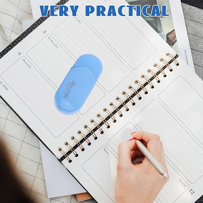 Correction Tape 6pcs Set Blue Gradient Student School Stationery Wide Roller Tape for Writing Error Correction Office Supplies