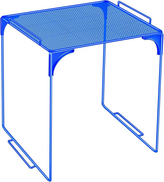 Demonwer Locker Organizer Shelf Blue Stackable Extra Locker Shelf Storage Cabinet Accessories for Back to School Office Home Gym Supplies