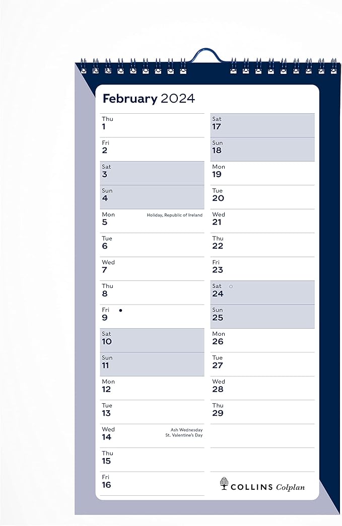 Collins Colplan 2024 Diary Monthly Spiral Planner - Business Planner and Organiser - January to December 2024 Diary - Monthly - - 64-24