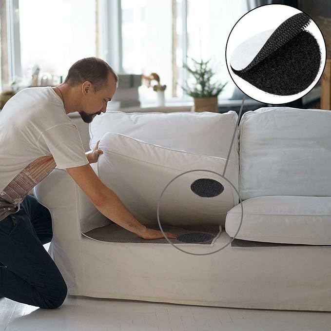US 20-40 Pack Black Round Self Adhesive Tape Double Sided Sticky Carpet Gripper (2.36 Inch, 40)