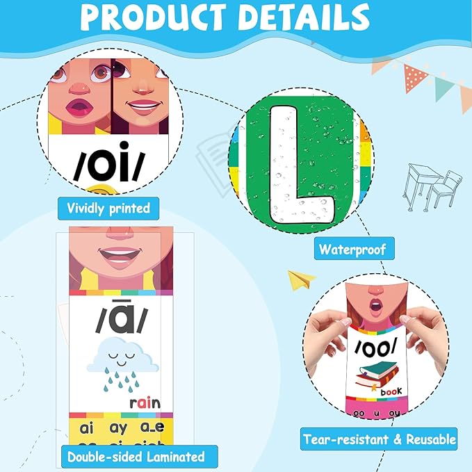 Vowel Valley Bulletin Board Set Back to School Classroom Decorations Sound Wall Phonics Poster Vowel Learning Cutouts Early Learning Kindergarten Elementary School Classroom Chalkboard Wall Door Decor