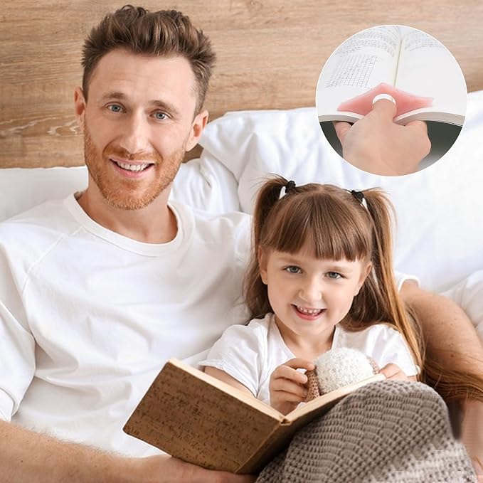Thumb Page Holder for Reading 6Pack, Energy Pattern Thumb Bookmark, Book Opener Holder, Book Finger Page Holder, Book Accessories for Reading Lovers