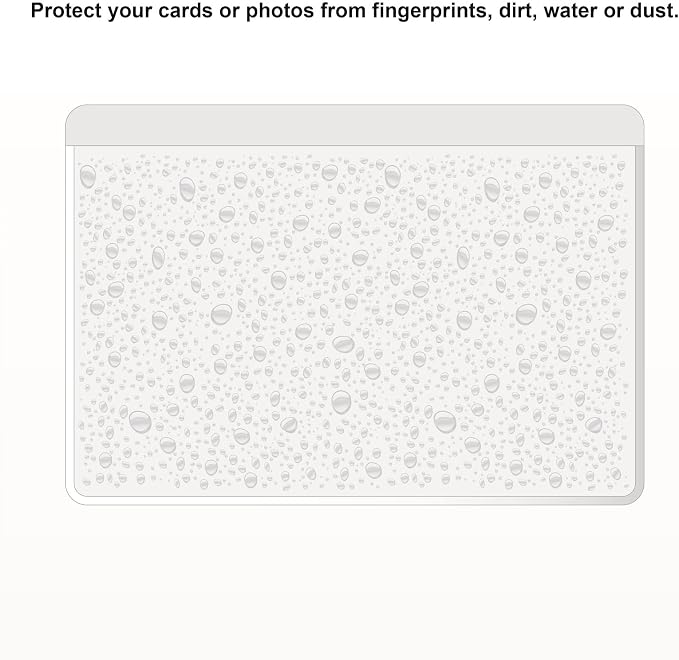 Clear Adhesive 3" x 5" Index Card Pockets With Top Open Loading, 50 Pack, Plastic Labels Holders for Storage Bins and Library, Ideal for Organizing and Protecting Your Cards