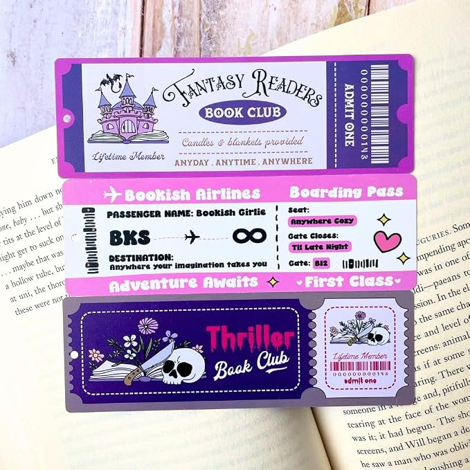 Cute Bookmarks Set Funny Bookmark Sets for Women Bookish Page Markers Book Clubs Lovers Dark Romance Anti Social Fantasy Thriller True Crime Booktok Club Readers Accessories Supplies Gifts Bulk (80)