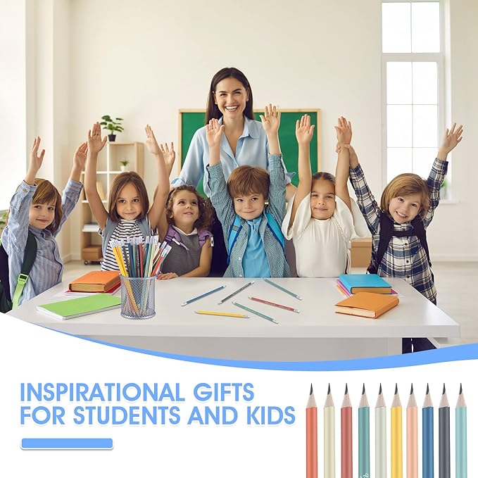 Sabary 30 Pcs Inspirational Pencils Bulk Graduation Gift from Teacher 2 HB Wood Pre Sharpened Pencils Motivational Saying School Gift Teacher Awards for Graduation Party Favor