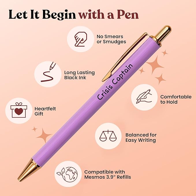MESMOS 3Pcs Chaos Coordinator Pen Gift Set for Woman, German-Ink & 1mm Swiss-Tip, Chaos Coordinator Gifts for Women, Gift for Boss Female, Managers, Leader, Supervisors, Teachers, Boss Gifts for Women