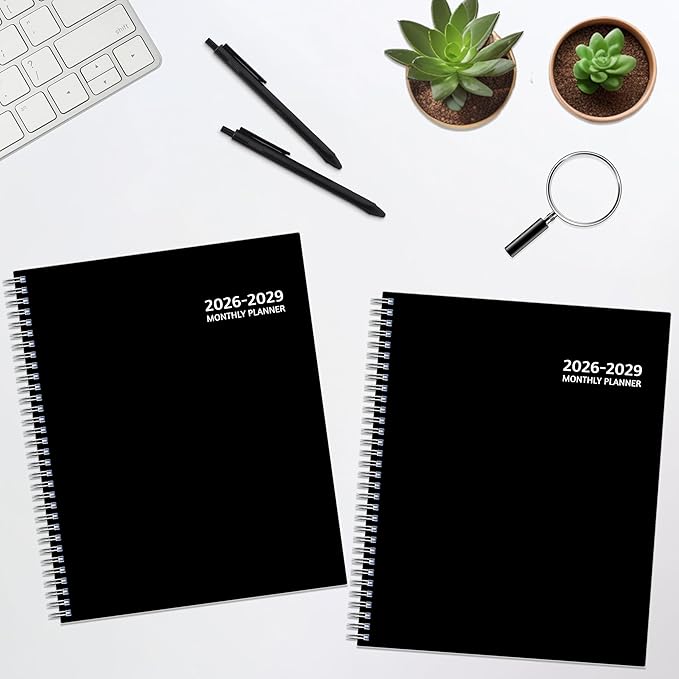 Monthly Planner 2026-2029, 36 Months Calendar Planner 2026-2029 from Jul 2026 – Jun 2029, 8.5'' x 11'' with Ruled Spread, Flexible Cover, Spiral Wirebound, Pocket, Coated Tabs, Notes ＆ Habit Tracker