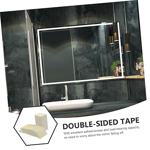 GLEAVI 100pcs Heavy Duty Double Sided Mounting Tape Adhesive Pads for Wall Strong Adhesive Foam Stickers for Hooks Easy to Apply
