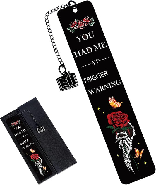Dark Romance Bookmarks Gifts - Funny Bookmarks for Reading Women, Spicy Gothic Gag Book Marks for Book Lovers, Halloween Thanksgiving Christmas Birthday Gifts for Friends Reader