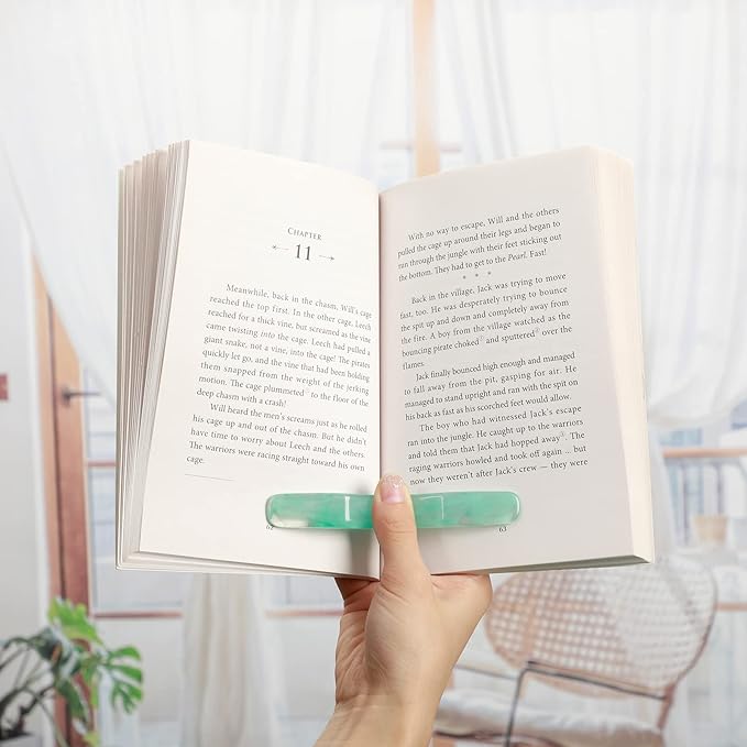 Eaasty 4 Pcs Thumb Book Page Holder for Reading Resin Book Opener Holder Multiple Colors Books Accessories Gifts for Reading Lovers Women Men(Fresh Color)