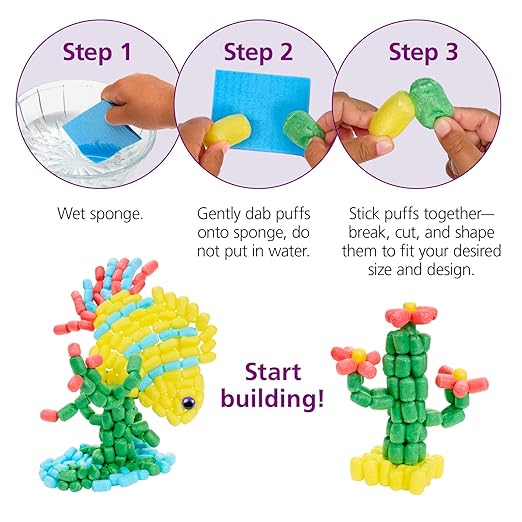 Colorations 3D Building Puffs - 402 Pieces