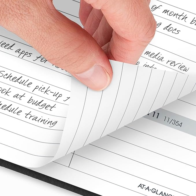 AT-A-GLANCE® 2026 Open Scheduling Weekly Planner, Black, Medium, 6 3/4" x 8 3/4"