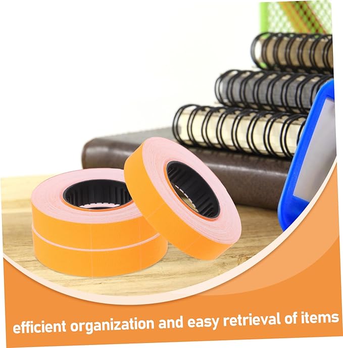 HOMSFOU 10rolls Marking Labels Price Tag Paper Orange Labels Roll for Retail Pricing Supermarkets and Efficient Labeling
