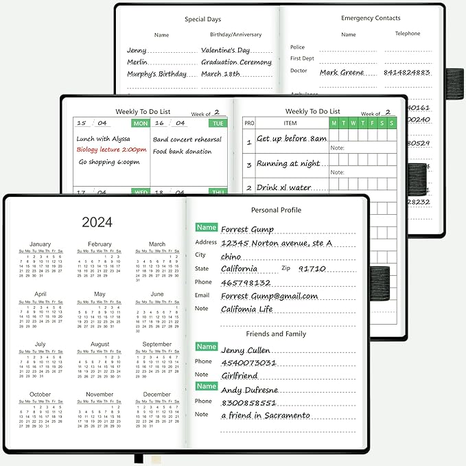 UpUDo Weekly Planner with Calendar, 160 pages Habits Tracker Journal Organizers-4.3"x5.8" Portable Notebooks