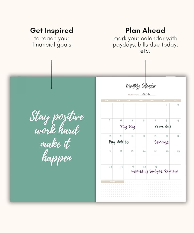 Lamare Budget Planner and Monthly Bill Organizer – Financial Planner and Money Book with Expense Tracker Notebook, Debt Tracker & Budget Journal