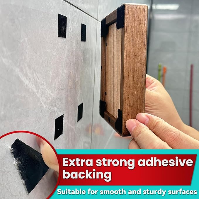 Tikfoam Heavy Duty Hook and Loop Strips with High Adhesive, and Square Circle, Strong Mounting Tape for Home, Outdoor or Office Use, Black 72 Sets