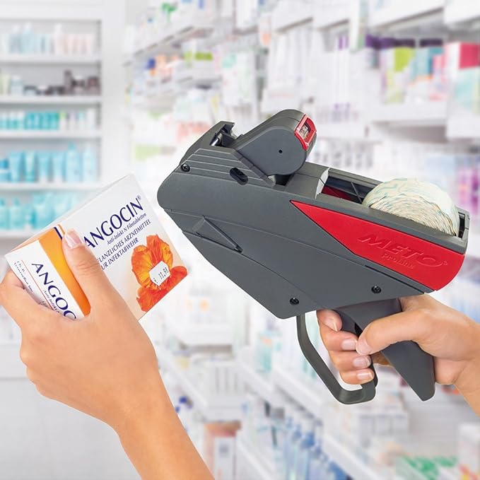 Meto Price Gun Labels (26×12 mm, Single-line, 6,000 Labels, White, Multifunctional Permanent and deep-Freeze, for METO, Contact, Sato, Avery, Tovel, etc.)