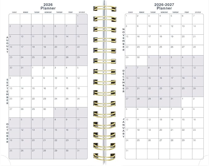 Blueline® Essential Academic Daily/Monthly Planner, August 2026 to July 2027, Twin-Wire Binding, Poly Cover, 8" x 5", Blossom Design, Pink (CA214PG.02)