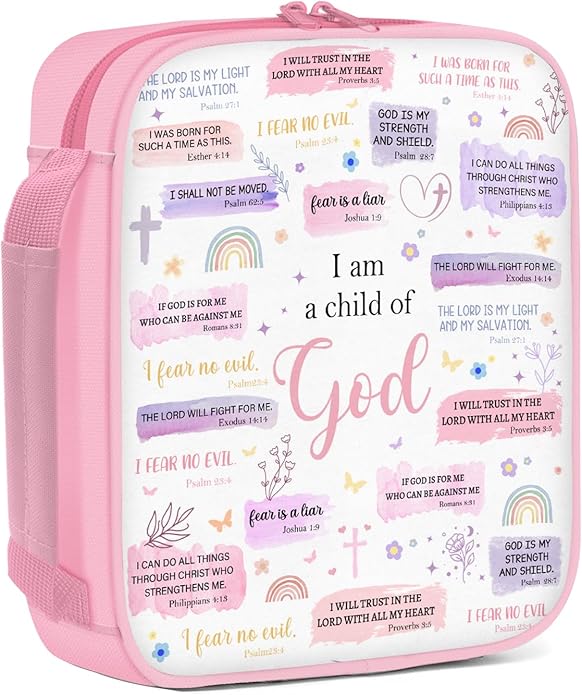 Bible Cover for Women, Bible Holder, Bible Cover With Handles, Bible Carrying Case, Bible Bags With Zipper and Pockets
