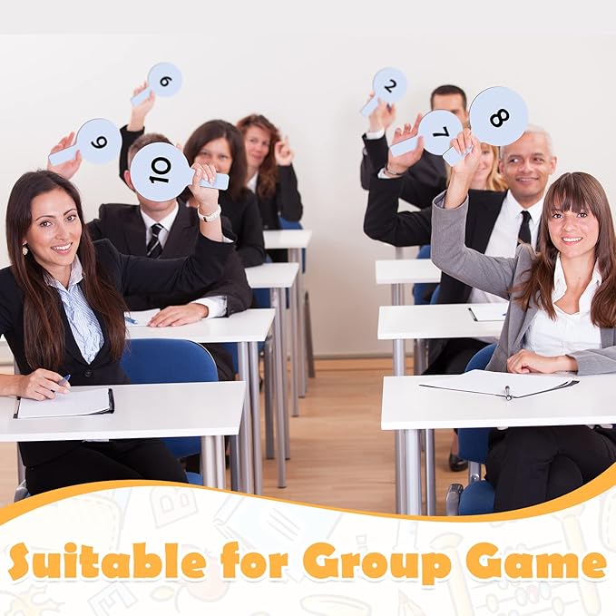 Zhehao 24 Pieces Dry Erase Answer Paddles Auction Paddles Bulk DIY Double Sided Mini Handheld Dry Erase Answer White Board Signs Auction for Students Teachers Classroom Voting Games Party