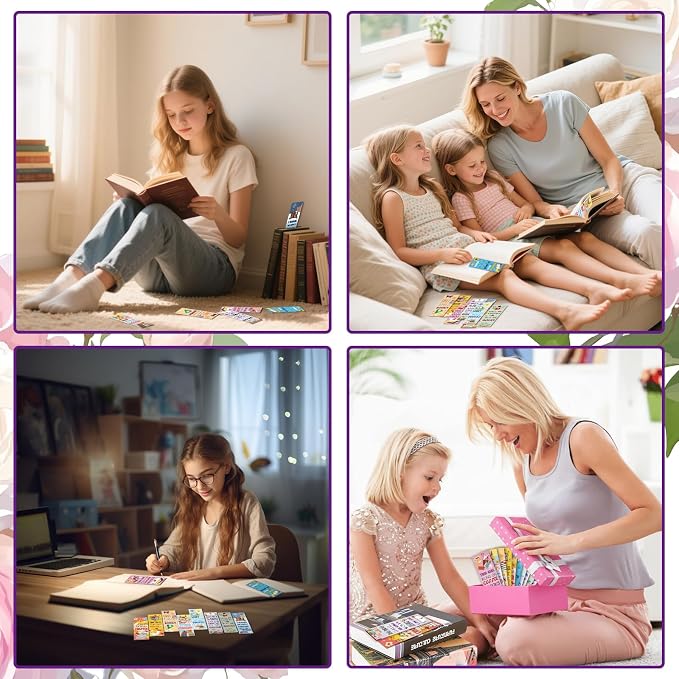 100 Pack Unique Bookmarks, 10 Styles Double-Sided Design for Book Lovers, Bookmark Gifts for Readers Students Teacher Office Supplies (Book Lover)