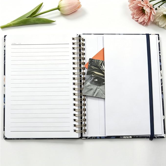 2026-2027 Planner, 12 Months Monthly & Weekly Daily Planner July 2026 - June 2027, 8.5" x 6.2" Hardcover Agenda Organizer with Tabs, Spiral Bound Calendar Notebook for School Work Home, Floral Design (Red & Butterfly)