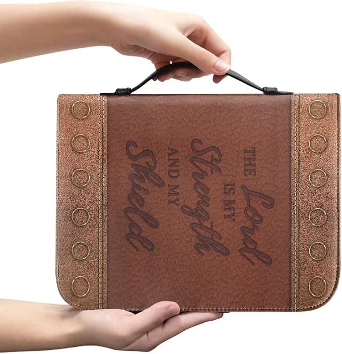 Lion Bible Covers for Women Waterproof Bible Organizer Bag for Man with Handle Portable Bible Holder Case Large Size Durable Bible Protector