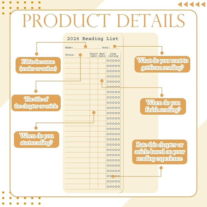 60 Pcs 2026 Reading Log Bookmark 3 x 7.9 Inch Reading List Bookmark Book Lovers Gifts Beige Library Book Tracker Notecards for Teachers Students Supplies School Library Accessories