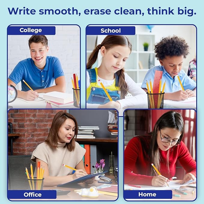 Rosmonde Bulk 5000 Pack, Bulk Yellow Pencils, Pre Sharpened #2 HB, Pencils With Top Erasers, Easy Hold Grip, Best for School District Supplies, Teachers, College & Classroom Distribution