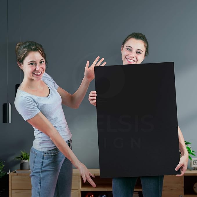 Black Foam Board 11 x 14 – 10 Pack, 3/16" (5mm) Thick Foam Core Poster Board Sheets for Art, Crafts, Vision Board, School Projects, Presentations & Signs