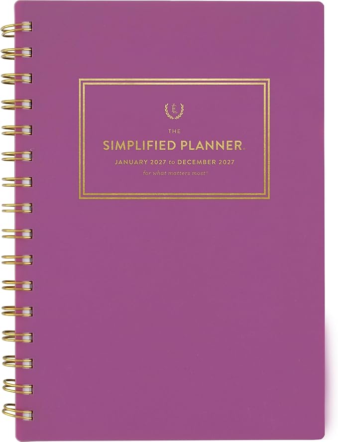 AT-A-GLANCE 2027 Planner, Simplified by Emily Ley, Weekly & Monthly, 5.5" x 8.5", Nostalgia Pink (EL60-200-27)