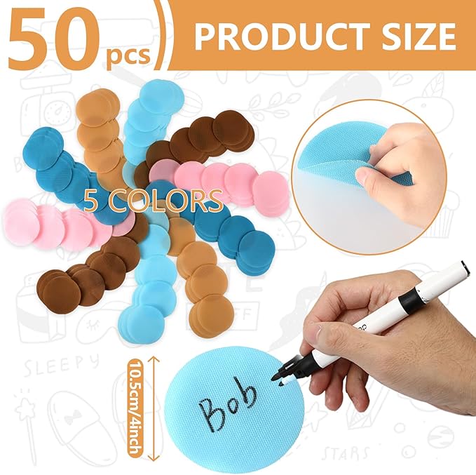 50 pcs Spot Markers Carpet Floor Spots Markers 5 Colors for Classroom Decoration, for Flexible Carpet Dots for School Supplies for Elementary School Preschool Kindergarten Teacher