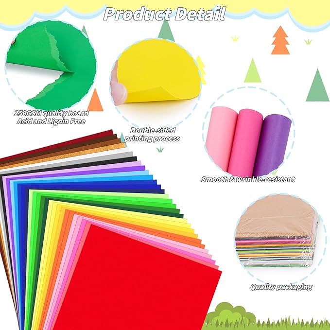 90 Pcs Colored Poster Board 30 Assorted Color Posterboard Paper Bulk 11 x 14in 250 GSM Thickness Cardstock Blank Smart Vision Board for School Drawing Craft Projects DIY Display Supplies