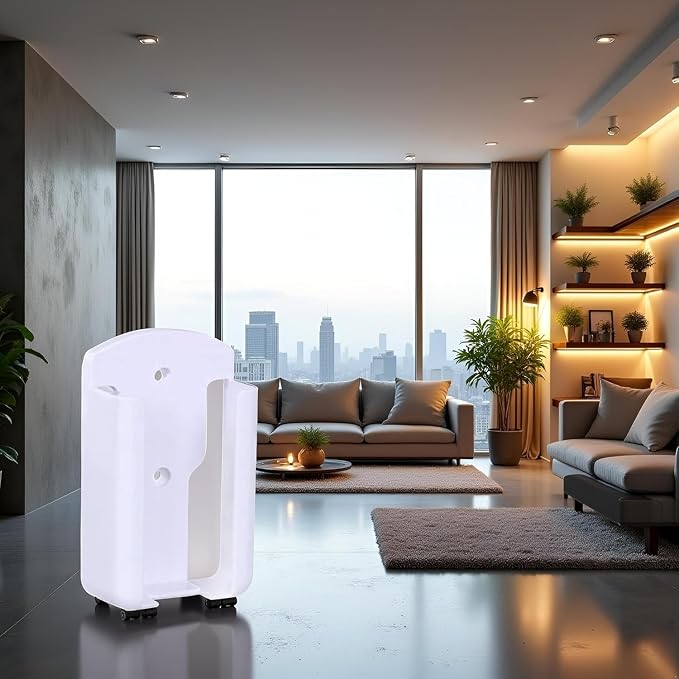 White Remote Control Holder, Self Adhesive Air Conditioning Controller Stand, Storage Box Organizer for School, Office, Home