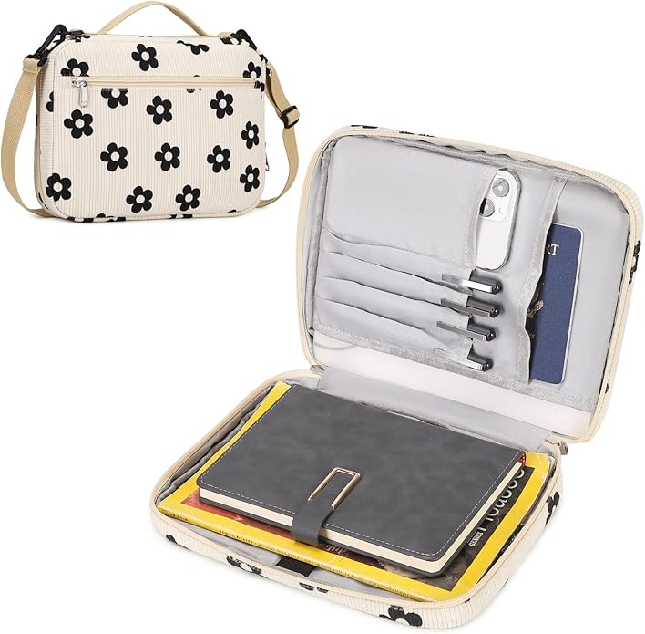 Bible Cover Case for Women Large Bible Cover for Girls Bible Study Supplies Accessories with Handle and Shoulder Strap | Durable