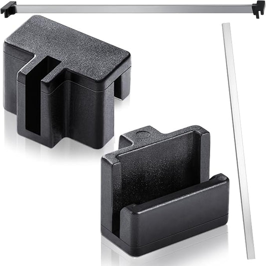 Epakh 3 Pcs Metal File Cabinet Rails Set Include 1 Cabinet Divider Rails 2 Hanging File Rail Clips for Hanging Folder Frame Bars Office Storage, Drawer Thickness Less Than 1/8 Inch(Aluminum)