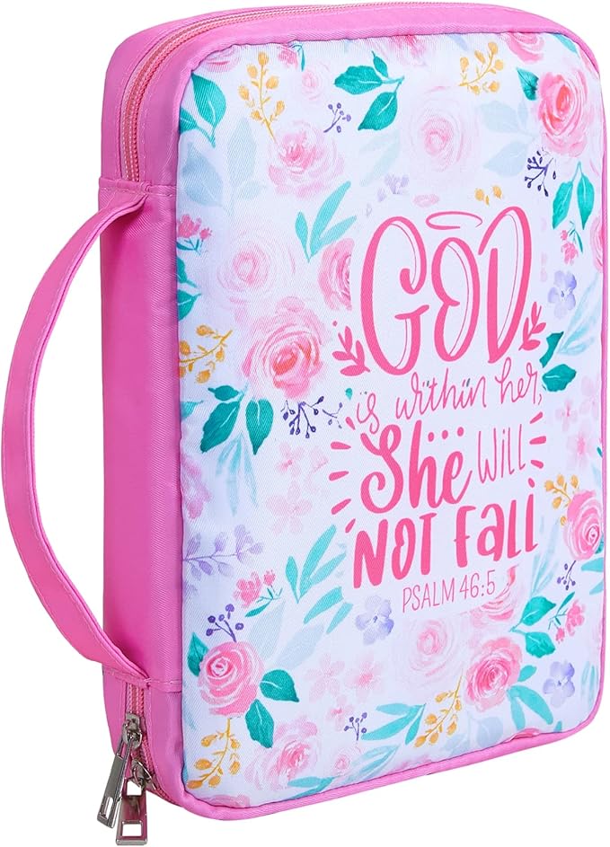 ICOSY Bible Cover Case for Women Girls Kids Bible Bag Case with Handle Kids Girls Bible Study Accessories Supplies