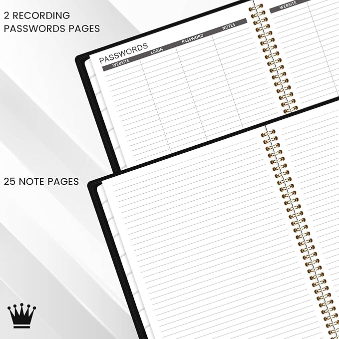 2026-2027 Monthly Planner - 18 Monthly Planner/Calendar 2026-2027, Jul. 2026 - Dec. 2027, 8.86" x 11.4", Calendar Planner with Colorful Tabs, Faux Leather, Pocket, Note Pages, Twin-Wire Binding