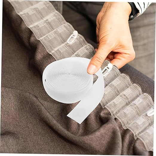 Self Adhesive Tape Strips for Curtains Hook Loop Adhesive Strong Backing Easy to Install for Doors Wall Mount
