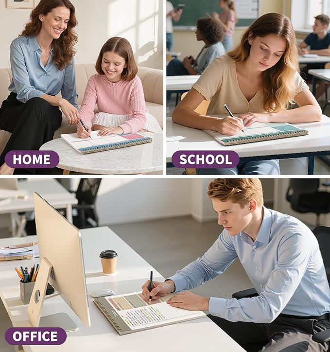 Weekly To Do List Notepad, 52 Undated Sheets （8.5"×11") Duplex-Printed Weekly Desk Planner For Work Home School Office Desk Accessories Supplies & Goal Setting Tasks - Purple