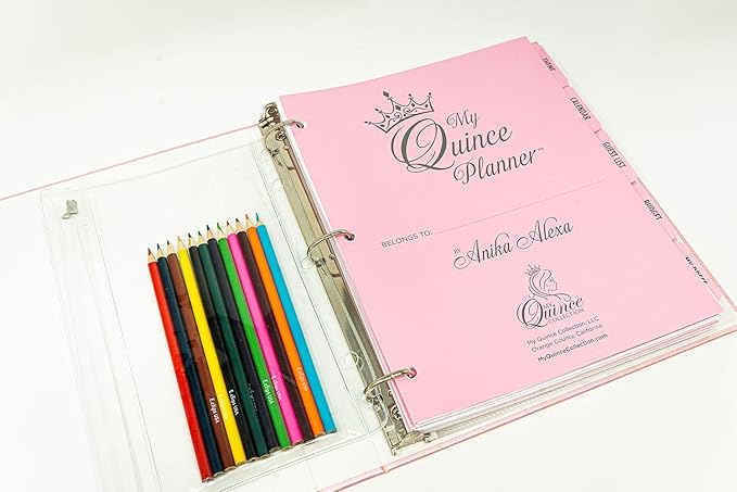 My Quince Planner by Anika Alexa Helps you Dream, Plan, and Organize Every Detail of your Dream Quinceañera - 3 Ring Hardcover