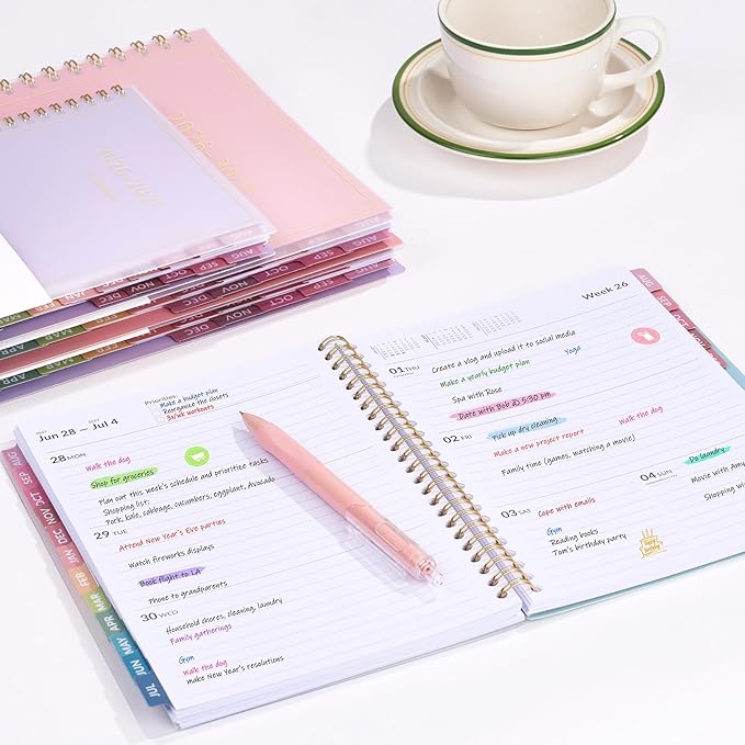 Aug 2026 - Dec 2027 Planner, Forvencer 17 Month Academic Planner 2026-2027, 6.3" x 8.4", Calendar Planner Weekly and Monthly, Daily Agenda Book, School Supplies for Student Teacher, A5, Navy Blue