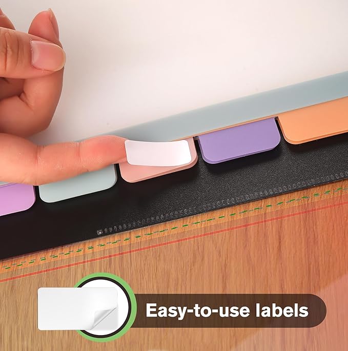 Binder Dividers with Tabs,8 Tab Dividers for 3 Ring Binder, Multi-Colored Page Binder Dividers Letter Size Plastic File Folder Pastel Color for Notebook School, 3 Hole Punch, 12 Set 96 Pcs