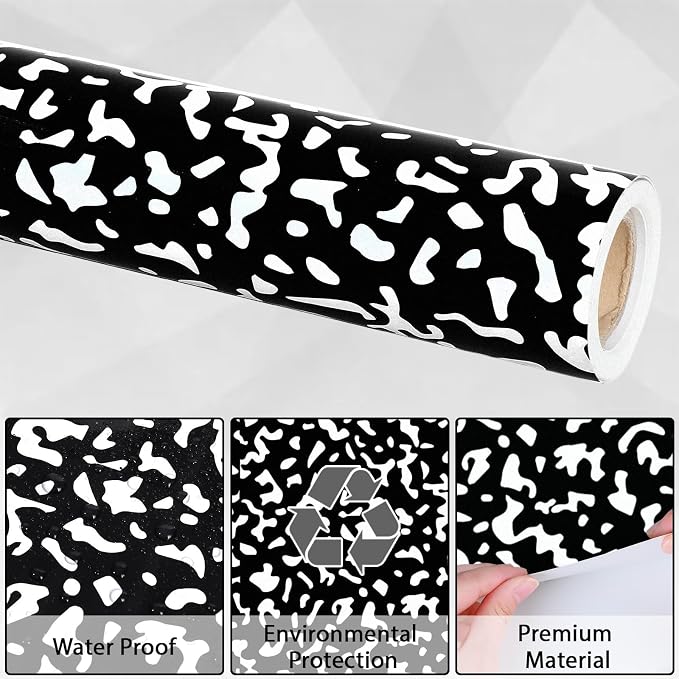 Qyeahkj Composition Bulletin Board Paper Roll Black Dot Bulletin Board Background Paper Fade Resistant Classroom Decoration Poster Art Craft Home Wall Education Decoration Supplies 17.7in x 20ft
